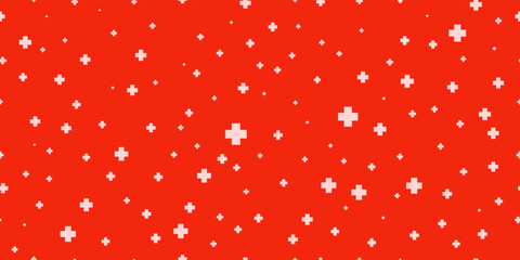 Seamless hospital background with plus symbols