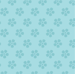 Fototapeta na wymiar Blue cherry blossom pattern background isolated from the background.