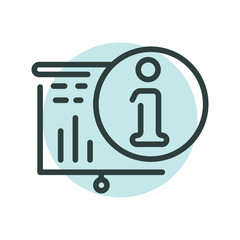 Information line icon. Self development