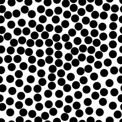 Small black circles vector seamless pattern 