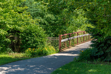 A Bridge Over A Small Creek Along The Trail