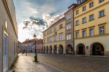 The Loretanske Street view in Prague City