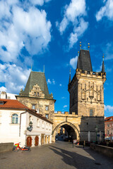 Fototapeta premium Mostecka Street view in Prague City
