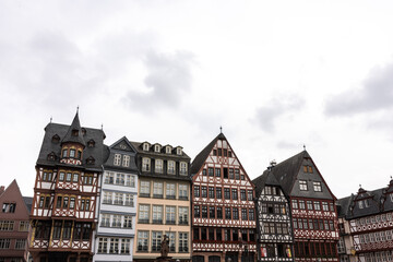 Fototapeta premium Traditional historic buildings in the town center of Frankfurt.