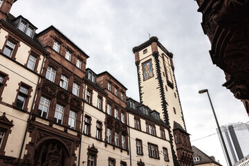 Fototapeta premium Traditional historic buildings in the town center of Frankfurt.