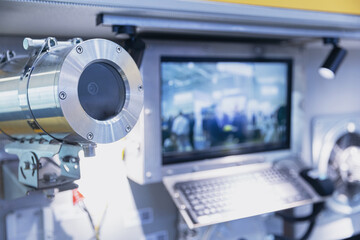 Industrial CCTV, explosion proof cameras on workplace