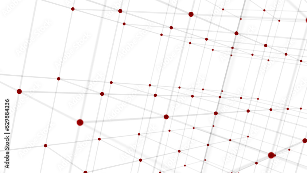 Aufkleber digital blockchain concept. data storage in separate cells. abstract background with dots and connec