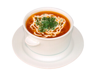 bowl of soup with vegetables