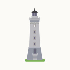 Lighthouse on white background.