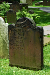 old ancient grave stone cross graveyard