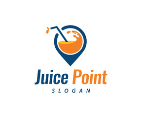 Juice Point Logo Template. Juice Cafe and Bar Logo