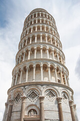 Leaning Tower of Pisa from downstairs in Italy