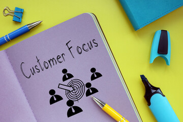 Customer Focus is shown using the text and picture of the aim