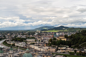 Fototapeta na wymiar Salzburg medival castle in autumn