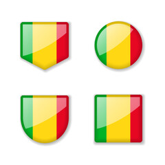 Flags of Mali - glossy collection.