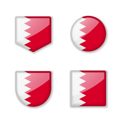 Flags of Bahrain - glossy collection.