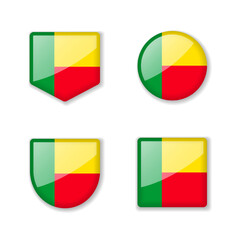 Flags of Benin - glossy collection.