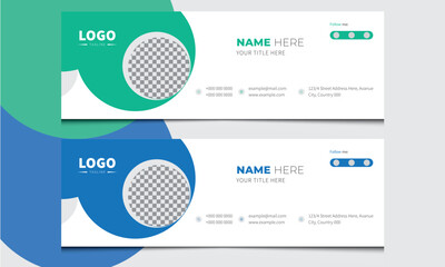 Email Signature Template, a modern creative email signature design template for business. corporate email signature design vector, Banner Design, Emailers personal business minimalist personal web.ads