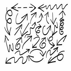 Hand drawn arrow set