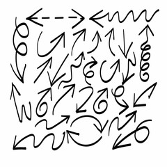 Hand drawn arrow set 