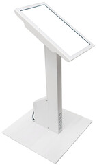 Isolated self-service desk - information kiosk with touchscreen