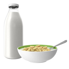 breakfast with milk and cereal