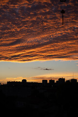 Sky of fire, amazing sunset