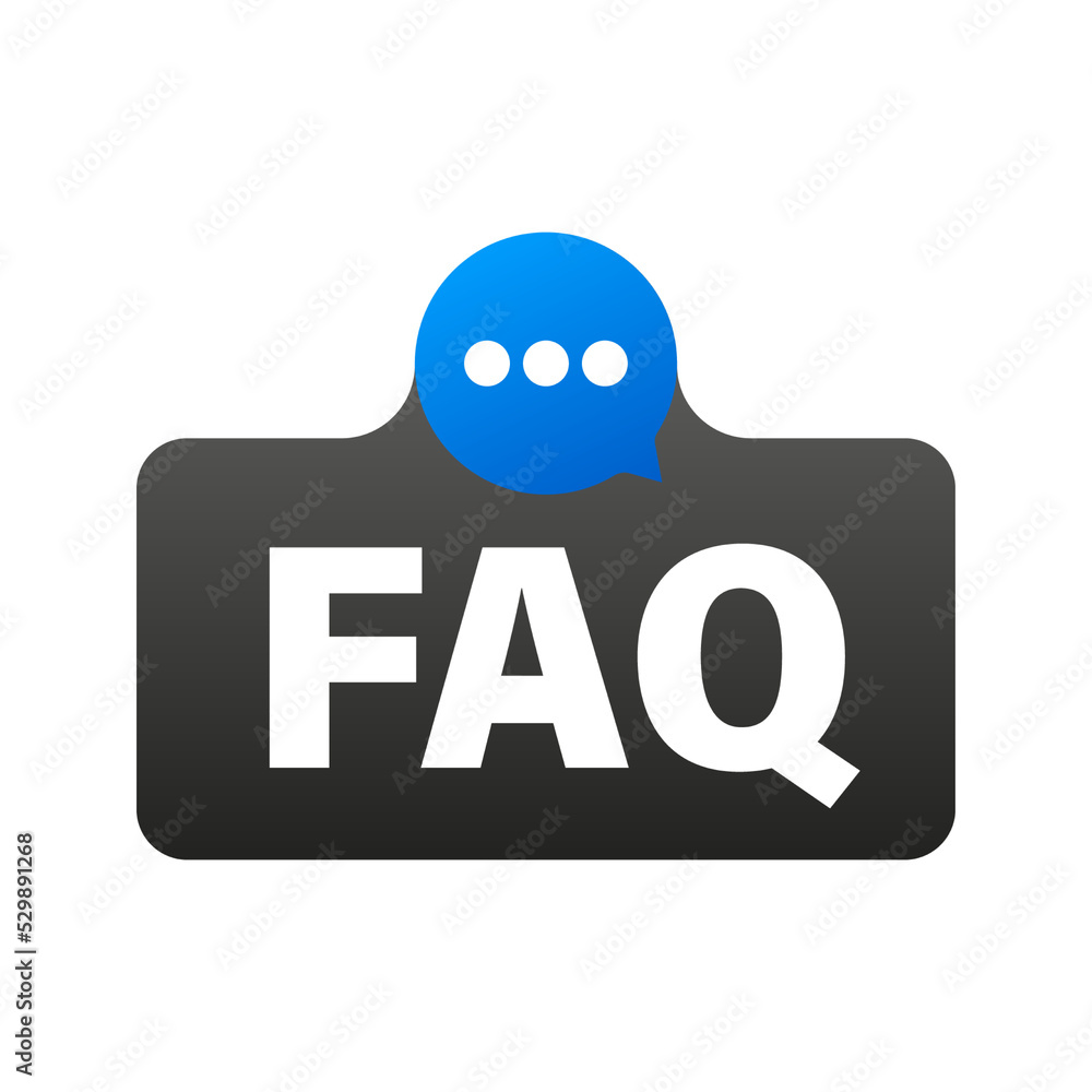 Poster frequently asked questions faq label.