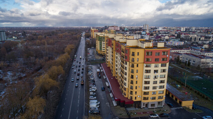Obraz premium New multi-storey apartment buildings in the Ukraine city