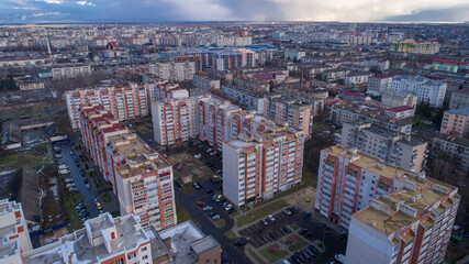 Fototapeta na wymiar New multi-storey apartment buildings in the Ukraine city