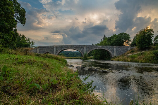 old bridge over the river