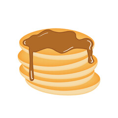 Pancakes with a drizzle of syrup