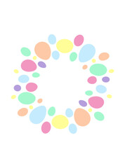 Round frame made of colorful balloons. Vector