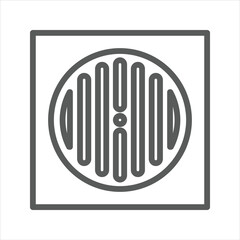 Shower Floor Drain simple line icon
