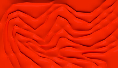 Red wave pattern background. 3d illustration - 529895663