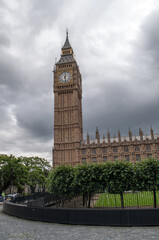 Famous London Tower of Big Ben with clock