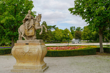Fototapeta na wymiar Equestrian statue of Queen Maria Theresa in Bratislava, Slovakia 