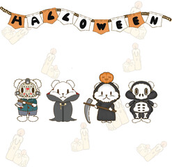 halloween character cute cartoon icon trick or treat festival