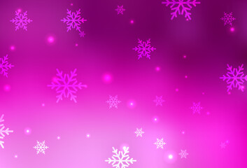 Light Pink vector background in Xmas style.