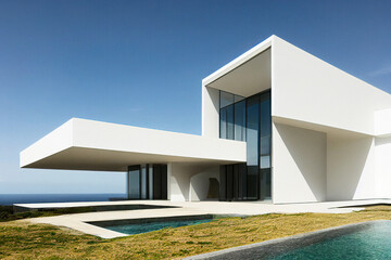 Hillside Contemporary Villa Overlooking the Ocean