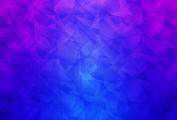 Obraz premium Light Pink, Blue vector triangle mosaic background.
