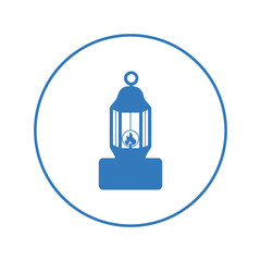 Lantern light oil lamp icon | Circle version icon |