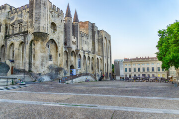 Ancient Popes Palace in Avignon, Provence, France