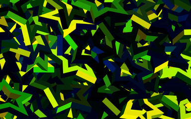 Dark Blue, Green vector template with sky stars.