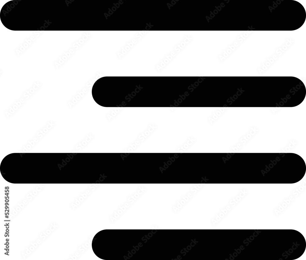 Poster right text-align icon for ui app design