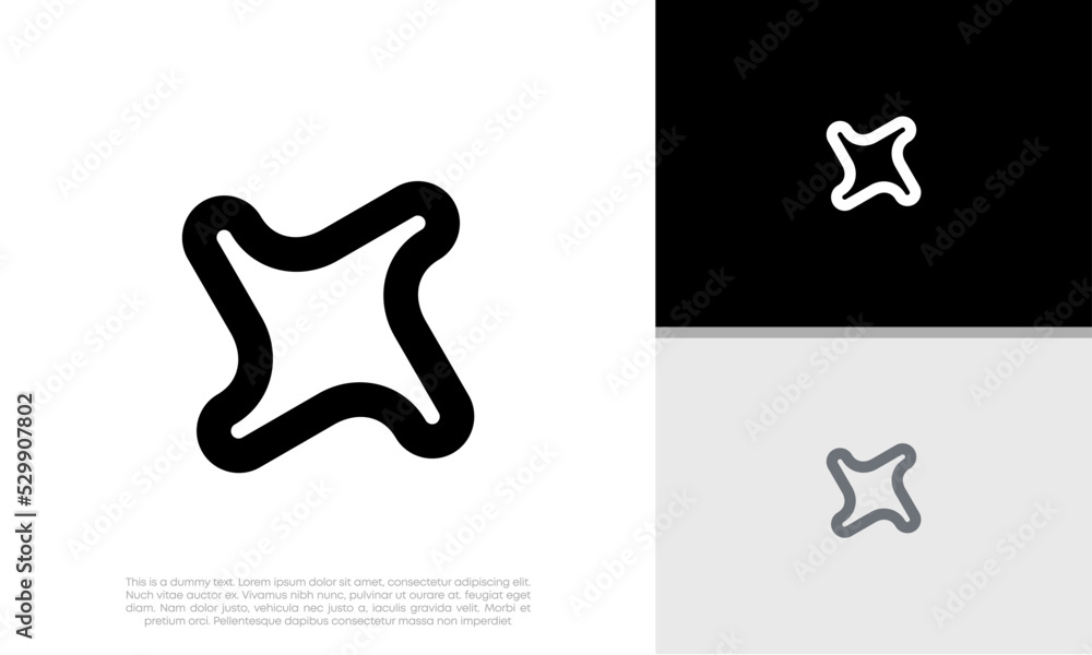 Wall mural innovative high tech logo template. template label for blockchain technology. technology logo.