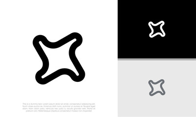 Innovative high tech logo template. Template label for blockchain technology. Technology Logo.