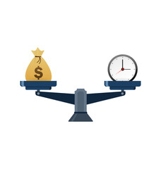 Time is money, great design for any purposes. Business concept. Business investment isometric vector illustration.