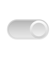 Toggle switch. On and Off. On white background. Vector illustration.