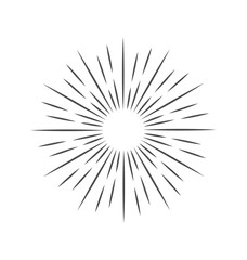 Obraz premium Sunburst in retro style on light background. Starburst label. Light banner. Line vector. Vector logo template. Vintage sunburst.